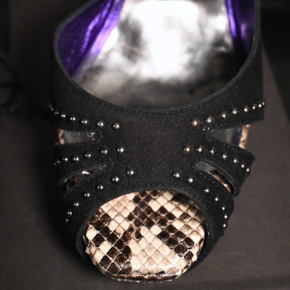 Barbara Bui Suede and Python Heels - Picture 3 of 6